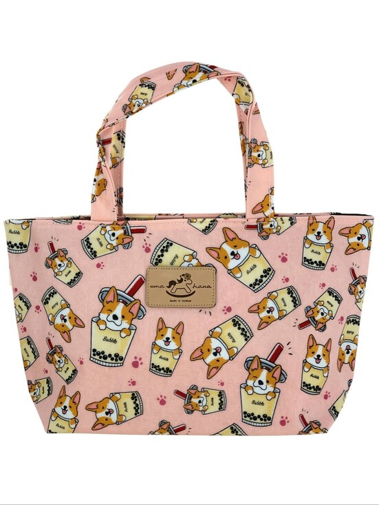 Uma Hana Handbags - Waterproof Boba Corgi Small Tote Handbag Purse